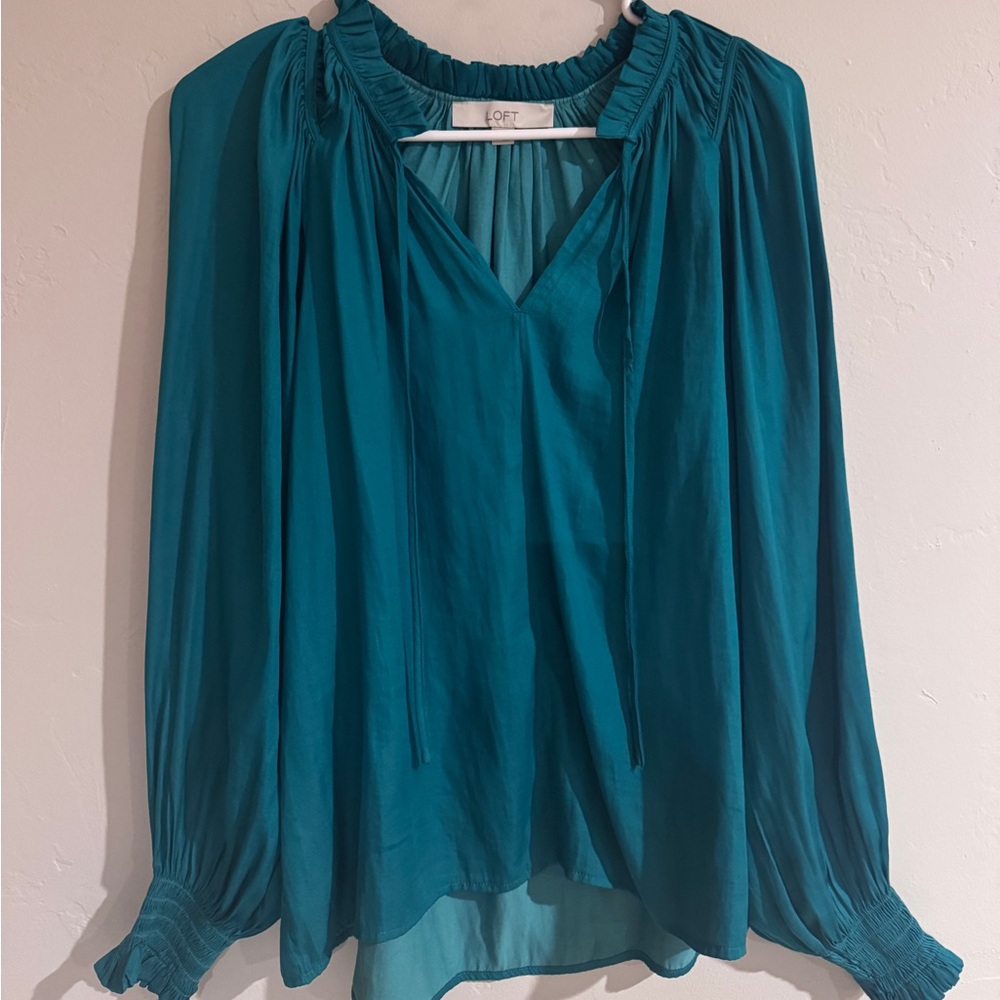 LOFT Deep Teal Blouse